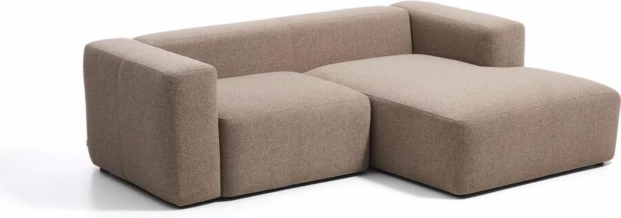 Kave Home Loungebank Blok Rechts 240cm Chenille Bruin