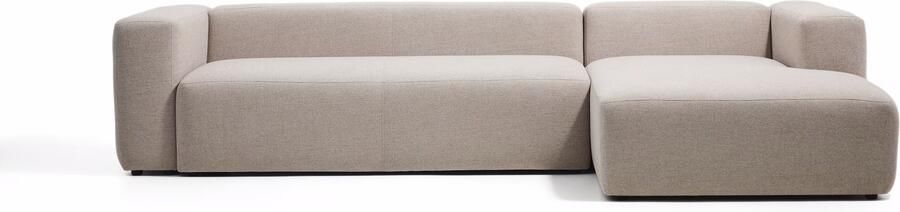 Kave Home Loungebank Blok Rechts 330cm Chenille Beige