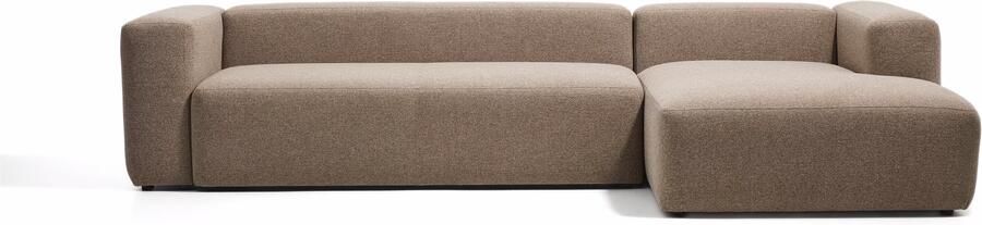 Kave Home Loungebank Blok Rechts 330cm Chenille Bruin