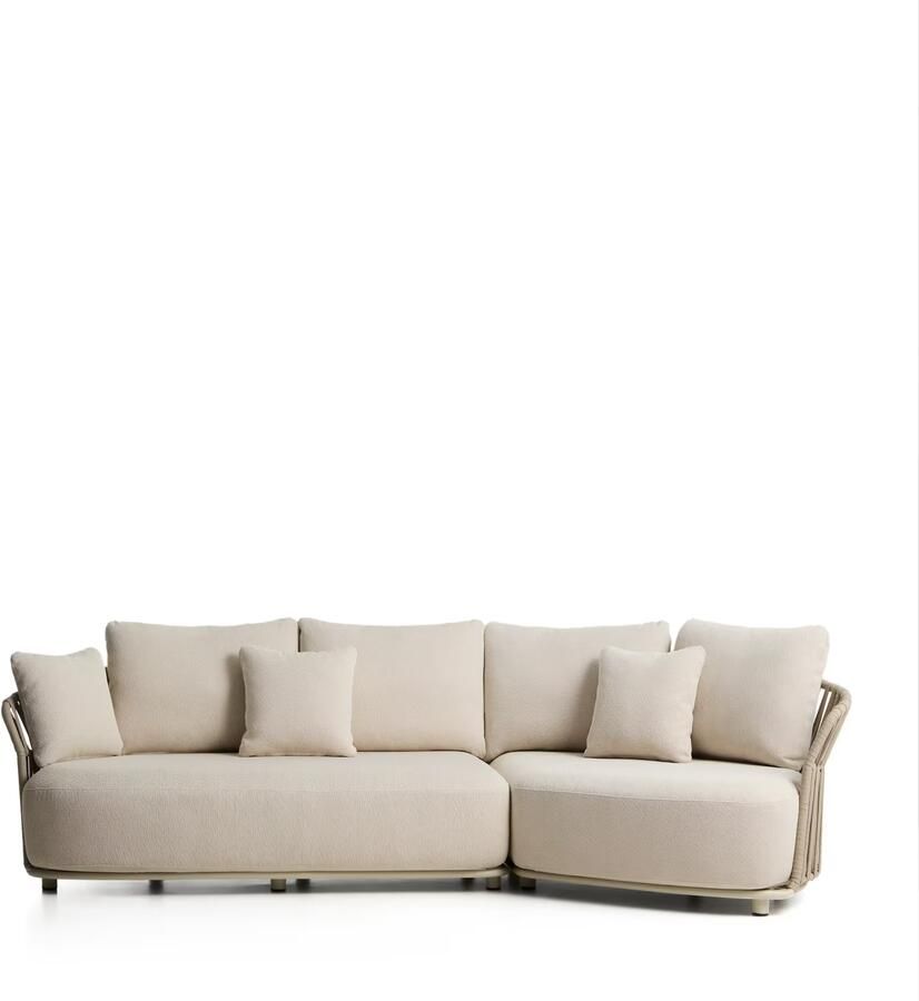 Kave Home Loungeset Osani Met 2-zits en ronde module Beige Taupe