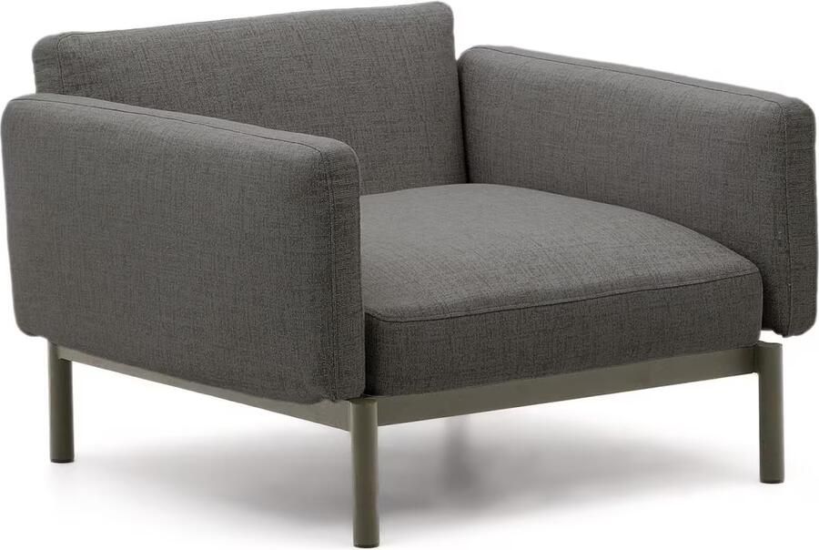 Kave Home Loungestoel Sorells Grijs Groen