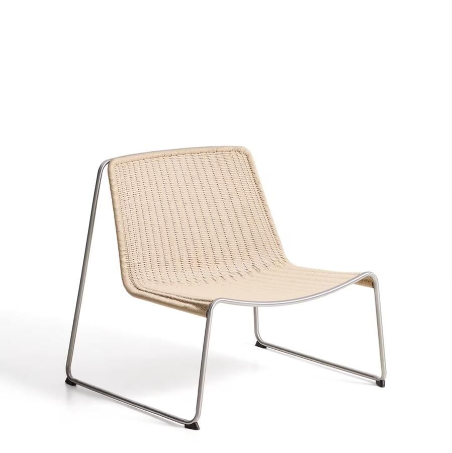 Kave Home Loungestoel Tavari Touw en staal Beige