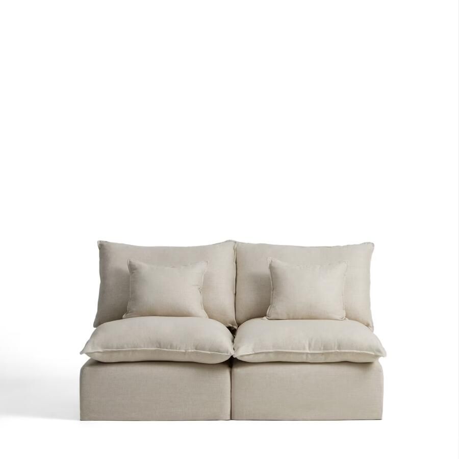 Kave Home Modulaire 2-zits Bank Anarela Linnen 180cm Beige