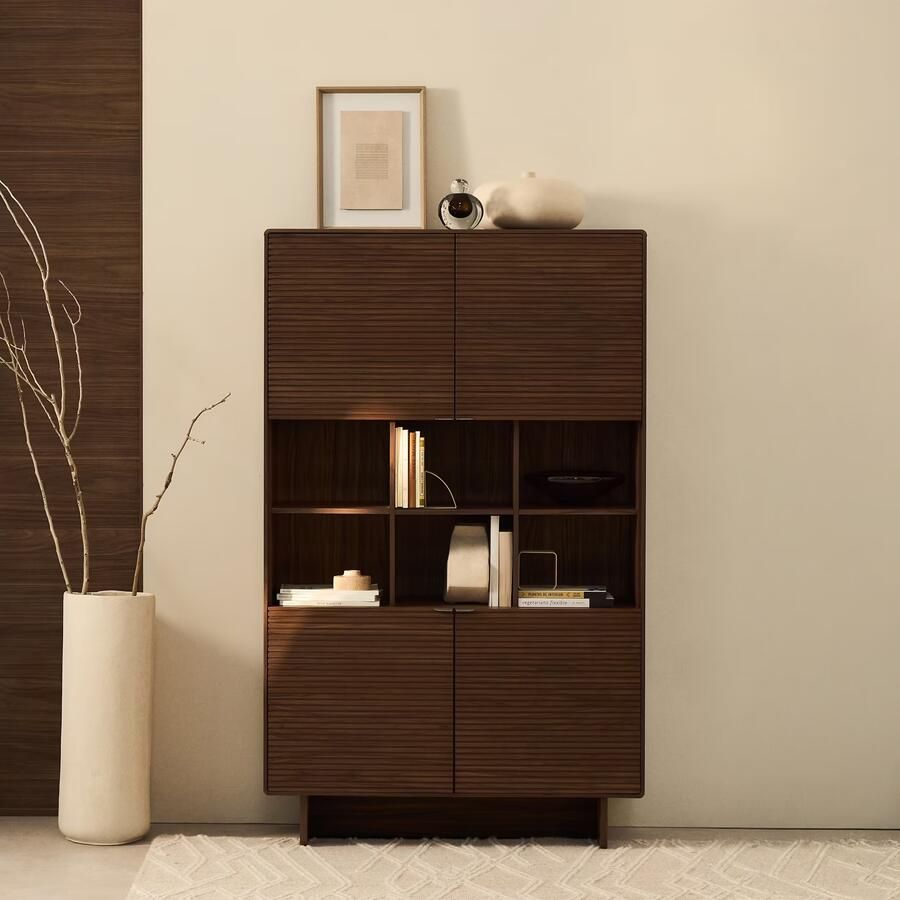 Kave Home Opbergkast Norlen Walnootfineer 163 x 100cm Bruin