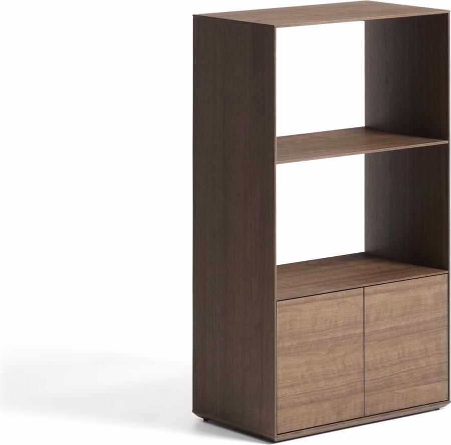 Kave Home Opbergkast Visala Walnoot 106 x 60cm Donkerbruin