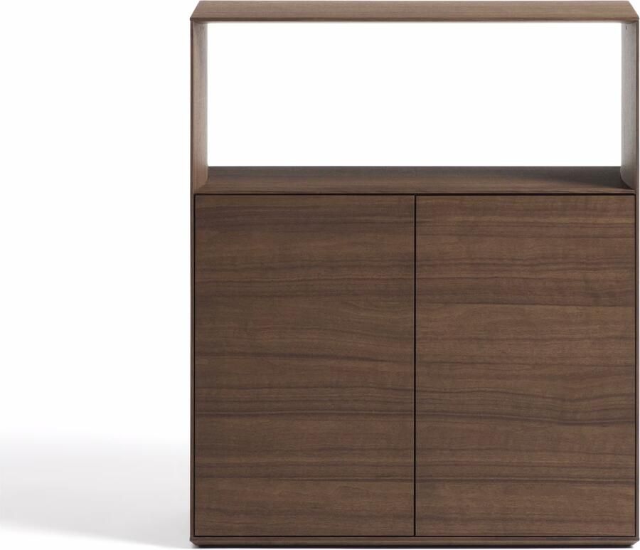 Kave Home Opbergkast Visala Walnoot 106 x 90cm Donkerbruin