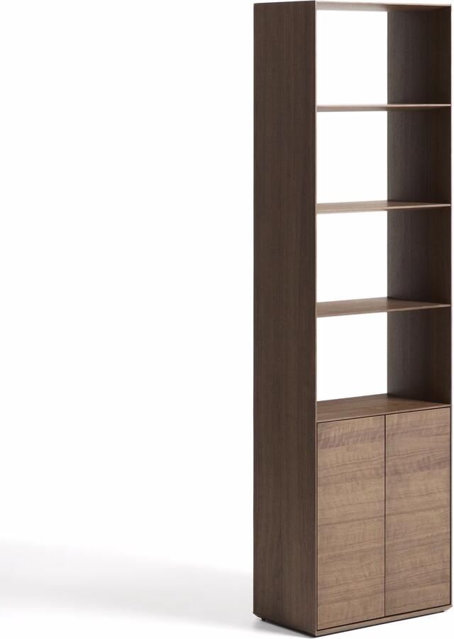 Kave Home Opbergkast Visala Walnoot 209 x 60cm Donkerbruin