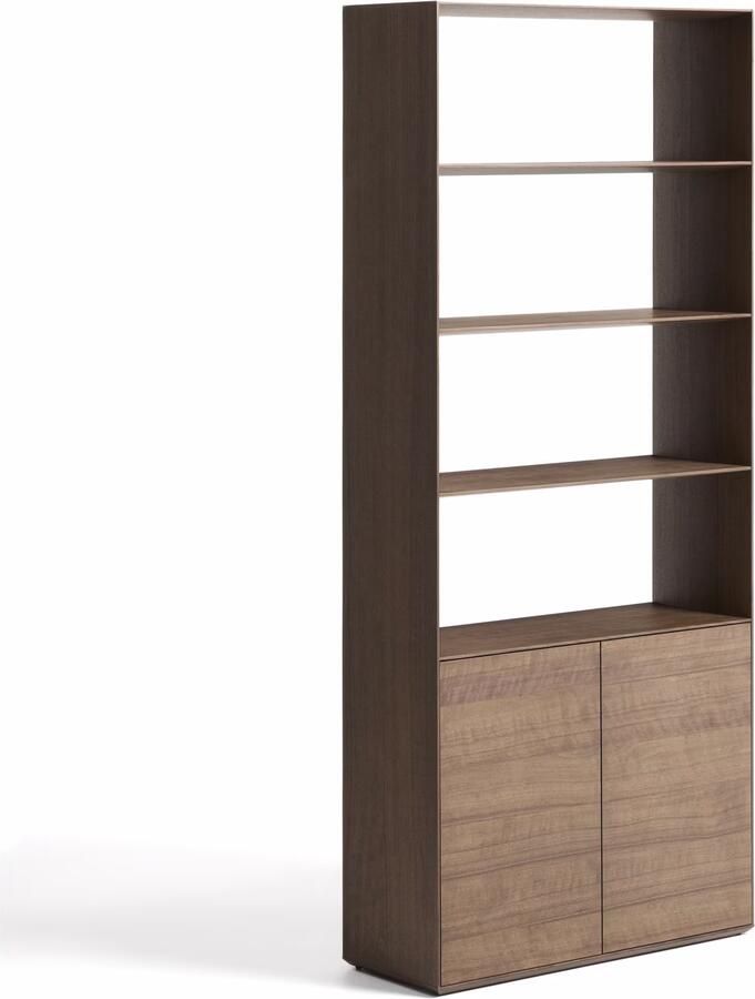 Kave Home Opbergkast Visala Walnoot 209 x 90cm Donkerbruin