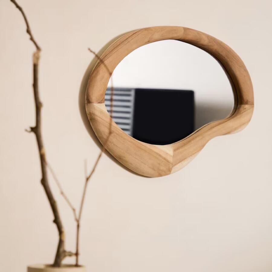 Kave Home Organische Spigel Selem Mungurhout 68 x 44cm Japandi