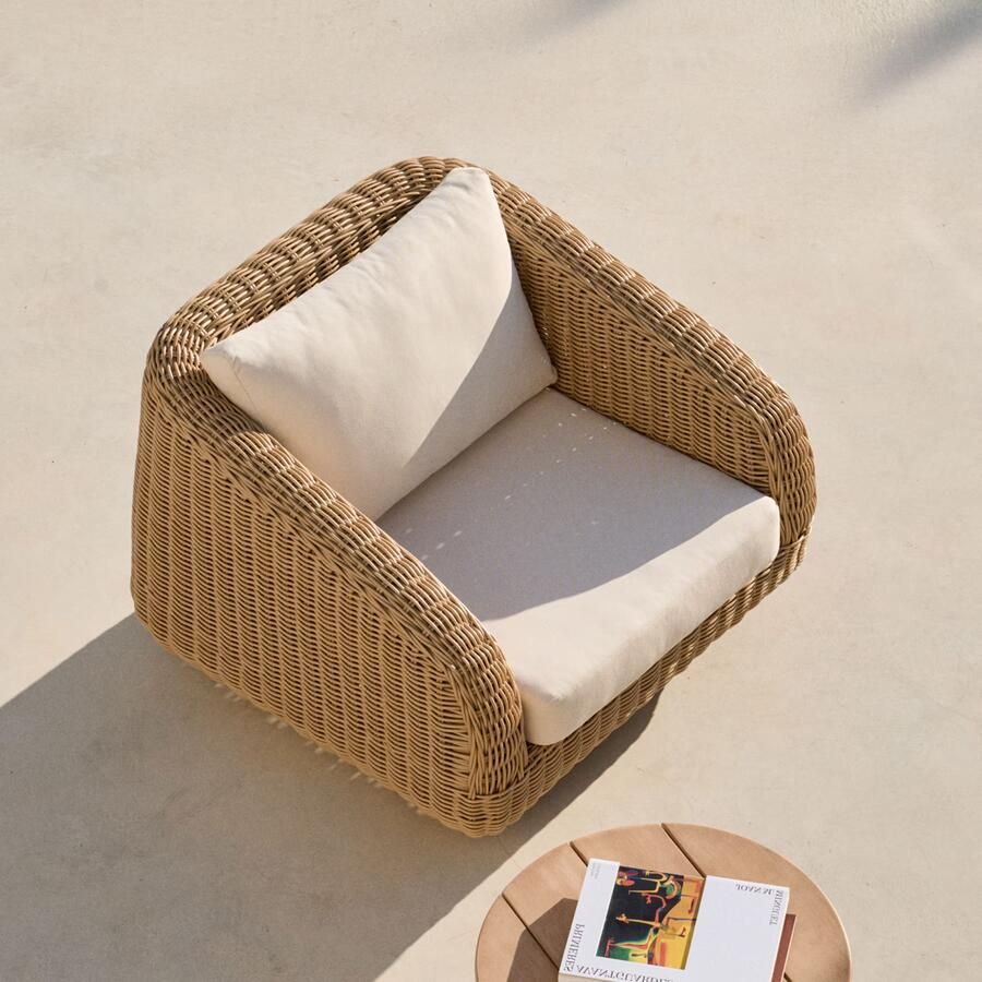 Kave Home Outdoor Fauteuil Meria Rattan Bruin