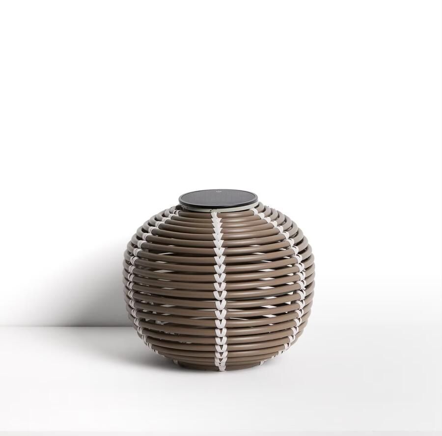 Kave Home Outdoor Tafellamp Garoina Op zonne-energie 25cm Taupe