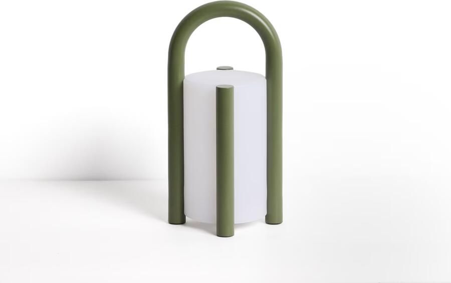 Kave Home Outdoor Tafellamp Leros Oplaadbaar Groen