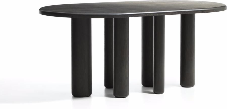 Kave Home Ovale Eettafel Mailen Essenhout 180 x 105cm Donkerbruin Ovaal