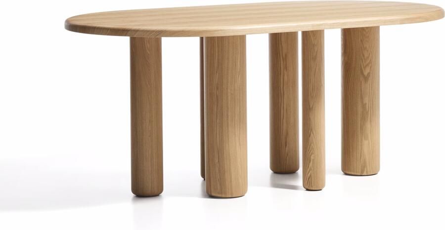 Kave Home Ovale Eettafel Mailen Essenhout 180 x 105cm Naturel Ovaal
