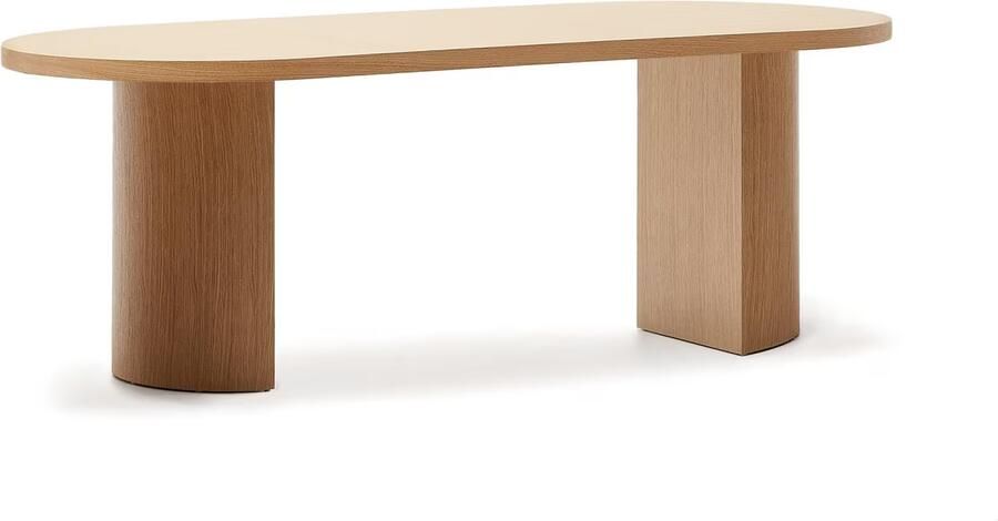Kave Home Ovale Eettafel Nealy Eikenfineer 200 x 100cm Naturel Ovaal