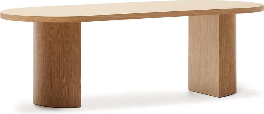 Kave Home Ovale Eettafel Nealy Eikenfineer 240 x 100cm Naturel Ovaal