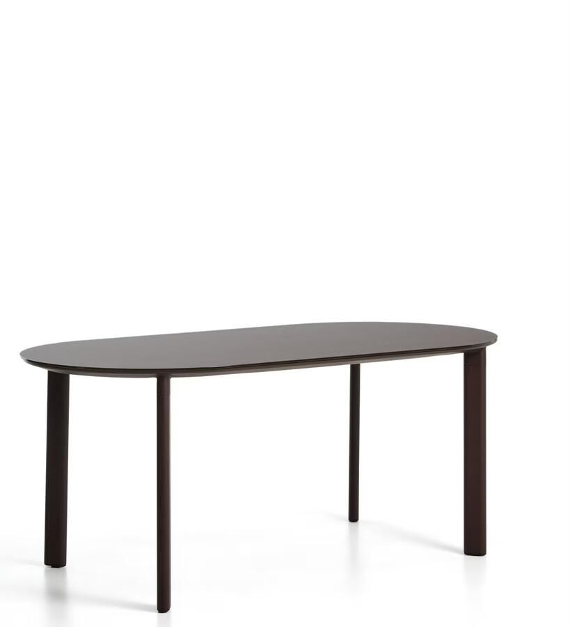 Kave Home Ovale Tuintafel Erice 180 x 90cm Bruin