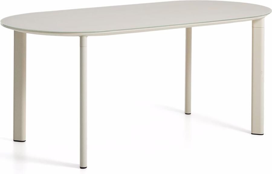 Kave Home Ovale Tuintafel Erice 180 x 90cm Ecru