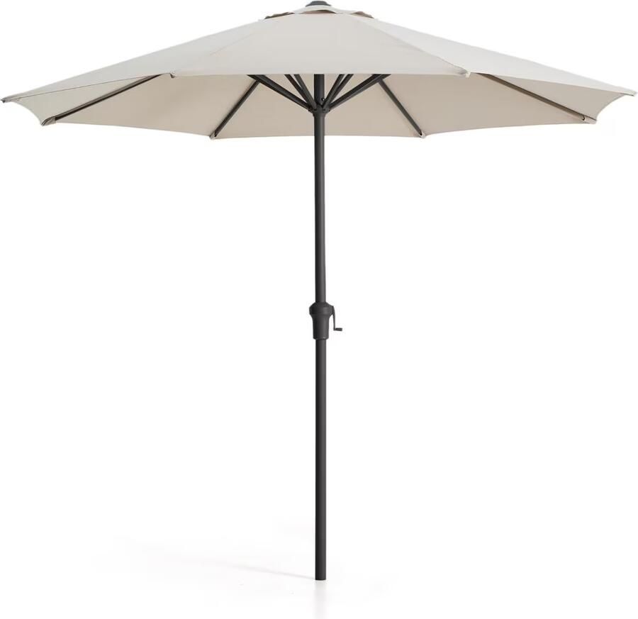 Kave Home Parasol Milna 300cm Beige Donkergrijs