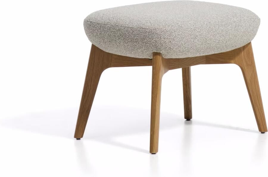 Kave Home Poef Adiran Chenille Beige Naturel