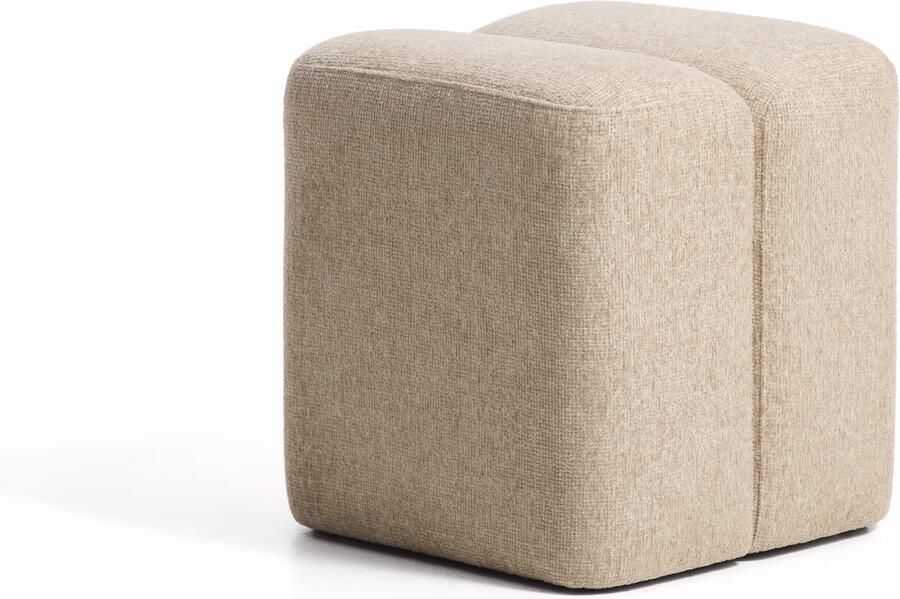 Kave Home Poef Nedilo Chenille 45 x 45cm Beige