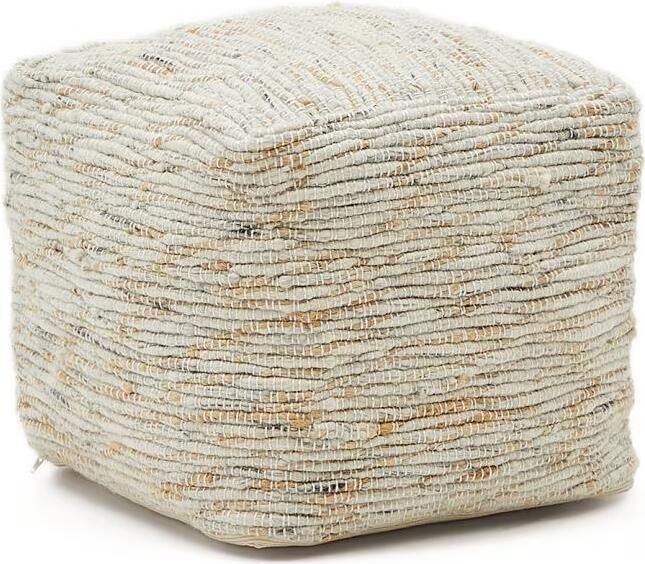 Kave Home Poef Selise Jute 40 x 40cm Naturel
