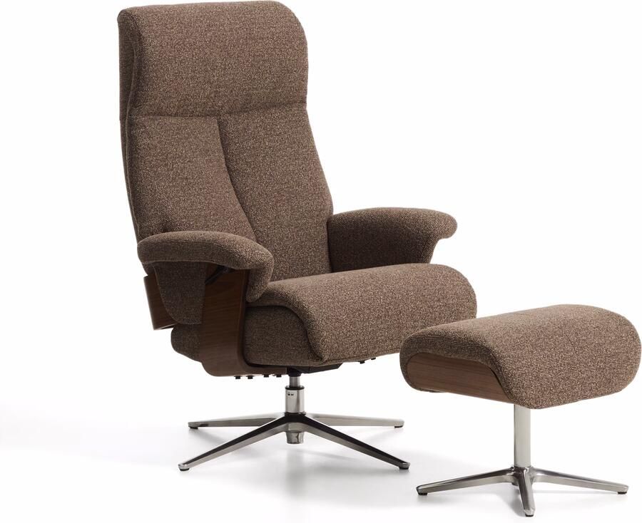 Kave Home Relaxfauteuil Toriel Bouclé Chocoladebruin