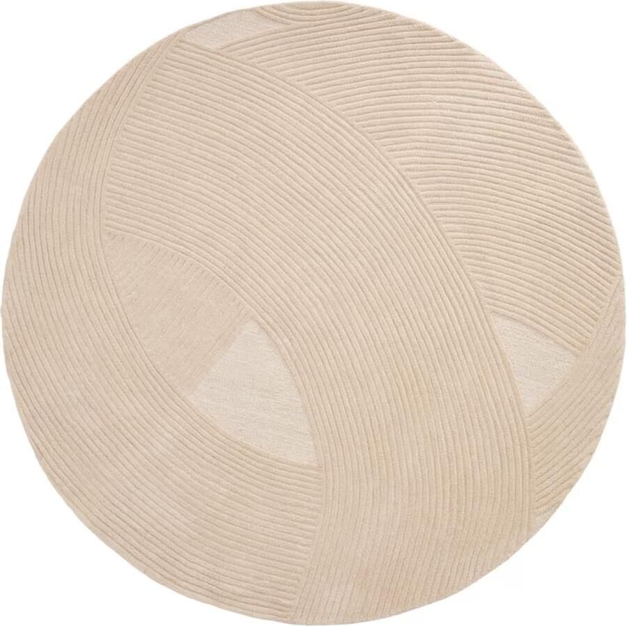 Kave Home Rond Vloerkleed Domm Wol 200cm Beige
