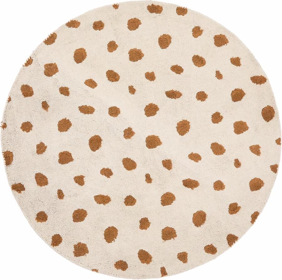 Kave Home Rond Vloerkleed Tandani Leopard 100cm Meerkleurig