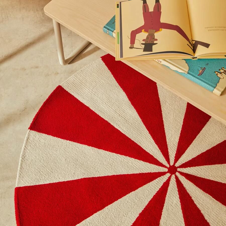 Kave Home Rond Vloerkleed Wirla 100cm Rood