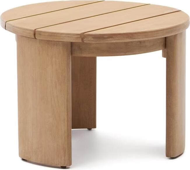 Kave Home Ronde Bijzettafel Xoriguer Eucalyptushout 43 cm hoog Naturel