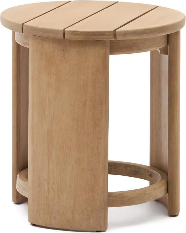 Kave Home Ronde Bijzettafel Xoriguer Eucalyptushout 60cm hoog Naturel