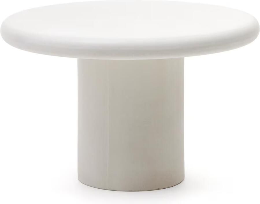 Kave Home Ronde Eettafel Addaia Cement 120cm Wit