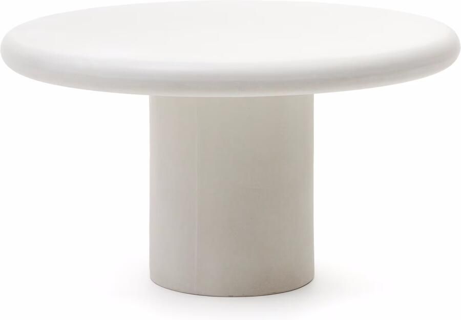 Kave Home Ronde Eettafel Addaia Cement 140cm Wit