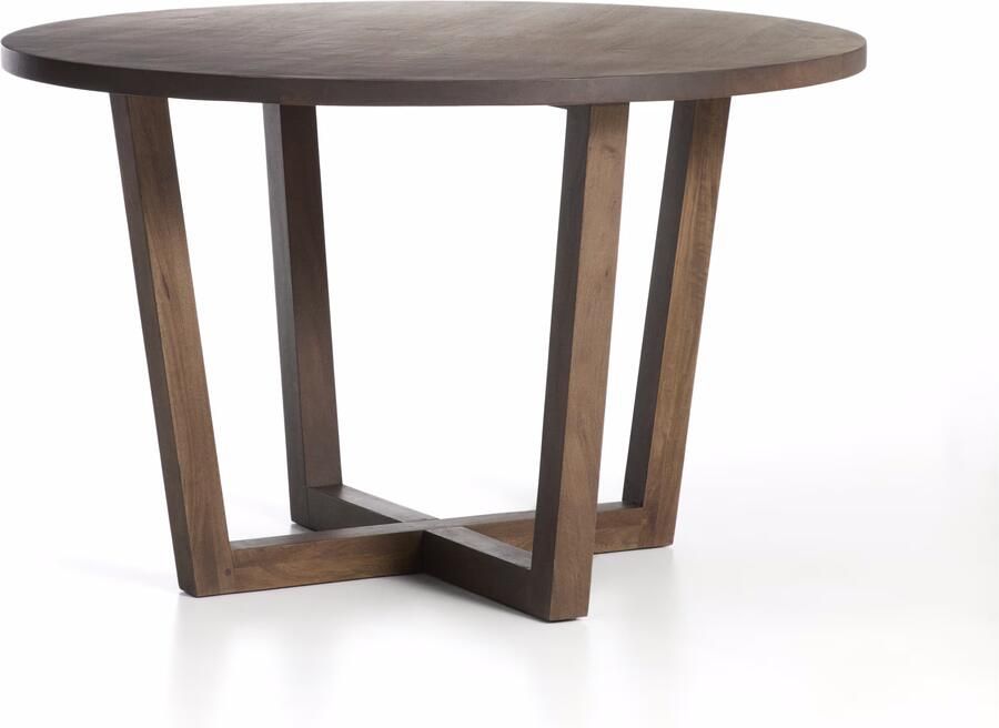 Kave Home Ronde Eettafel Nahla Mangohout Ø120cm Bruin
