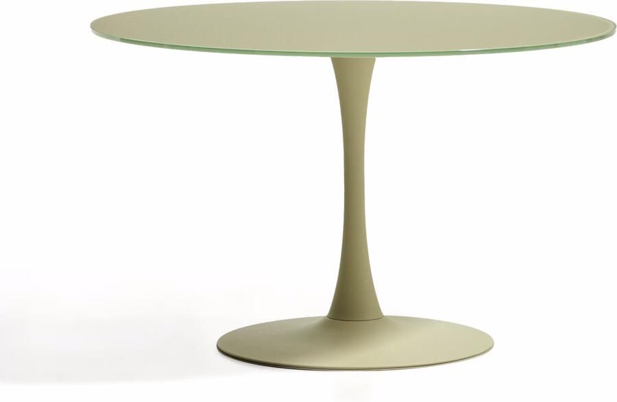 Kave Home Ronde Eettafel Vedira Glas Ø120cm Lichtgroen