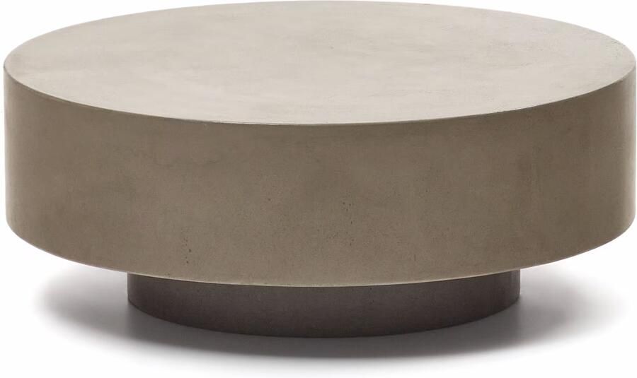Kave Home Ronde Salontafel Garbet Cement Ø80cm Grijs
