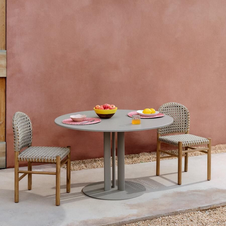 Kave Home Ronde Tuintafel Sedalis Aluminium 120cm Taupe