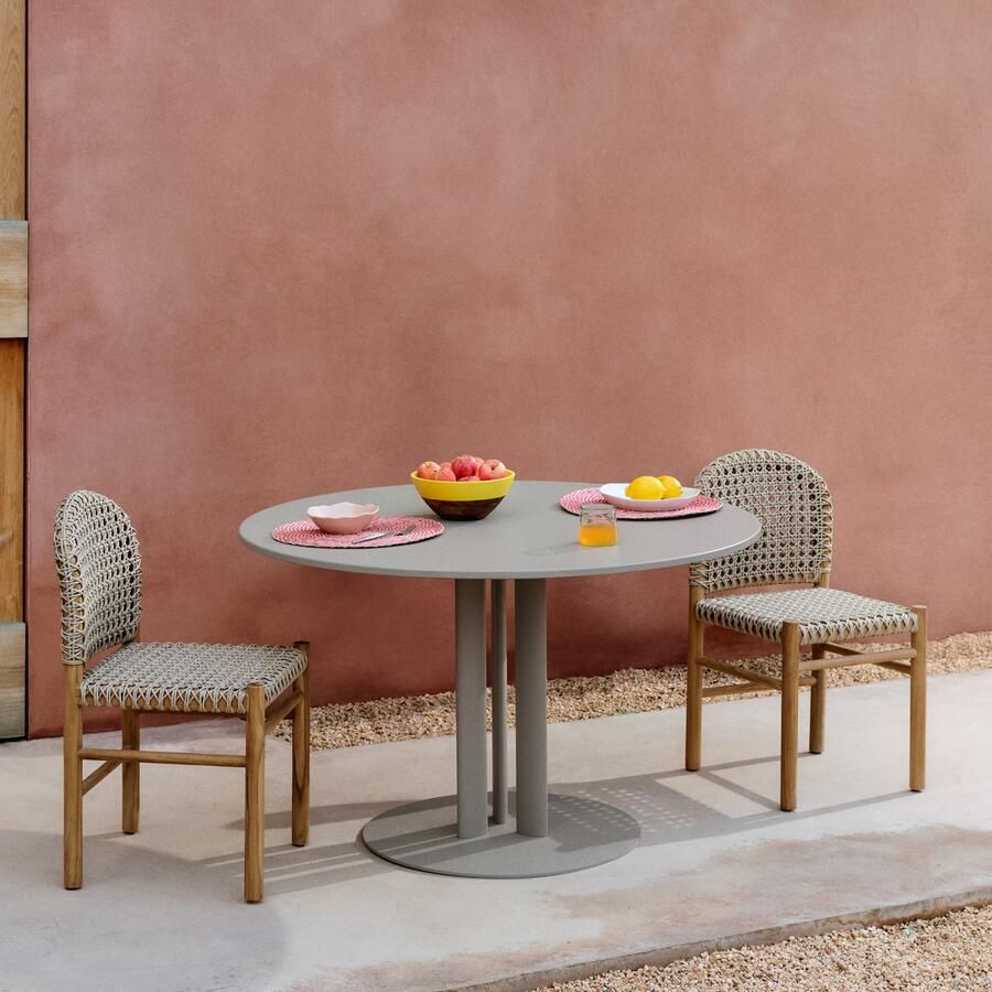 Kave Home Ronde Tuintafel Sedalis Aluminium 120cm Taupe