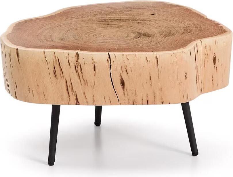 Kave Home Salontafel Tanive Acaciahout 47 x 49cm Naturel Organisch