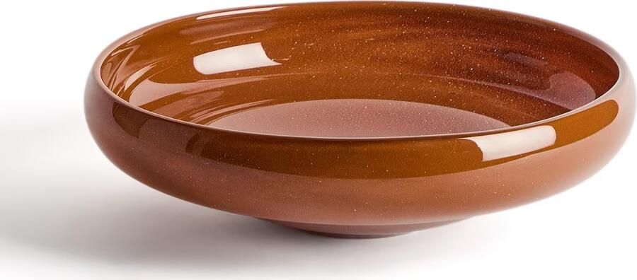 Kave Home Schaal Denuo Glas 34cm Bruin