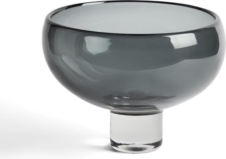 Kave Home Schaal Sirau Glas Ø30cm Grijs