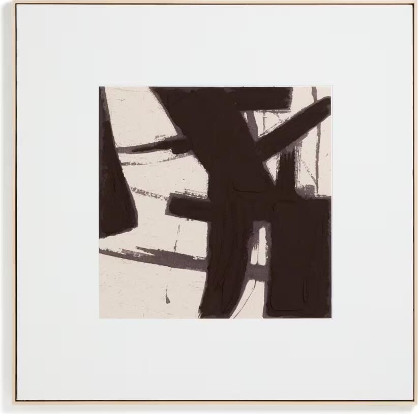 Kave Home Schilderij Arilan 100 x 100cm Bruin