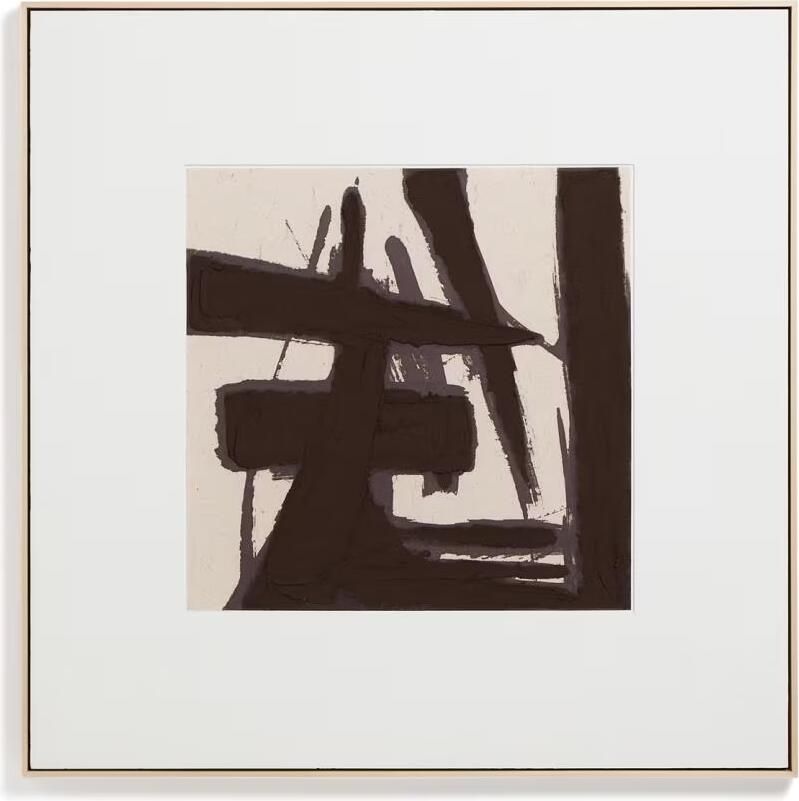 Kave Home Schilderij Arilan 100 x 100cm Bruin