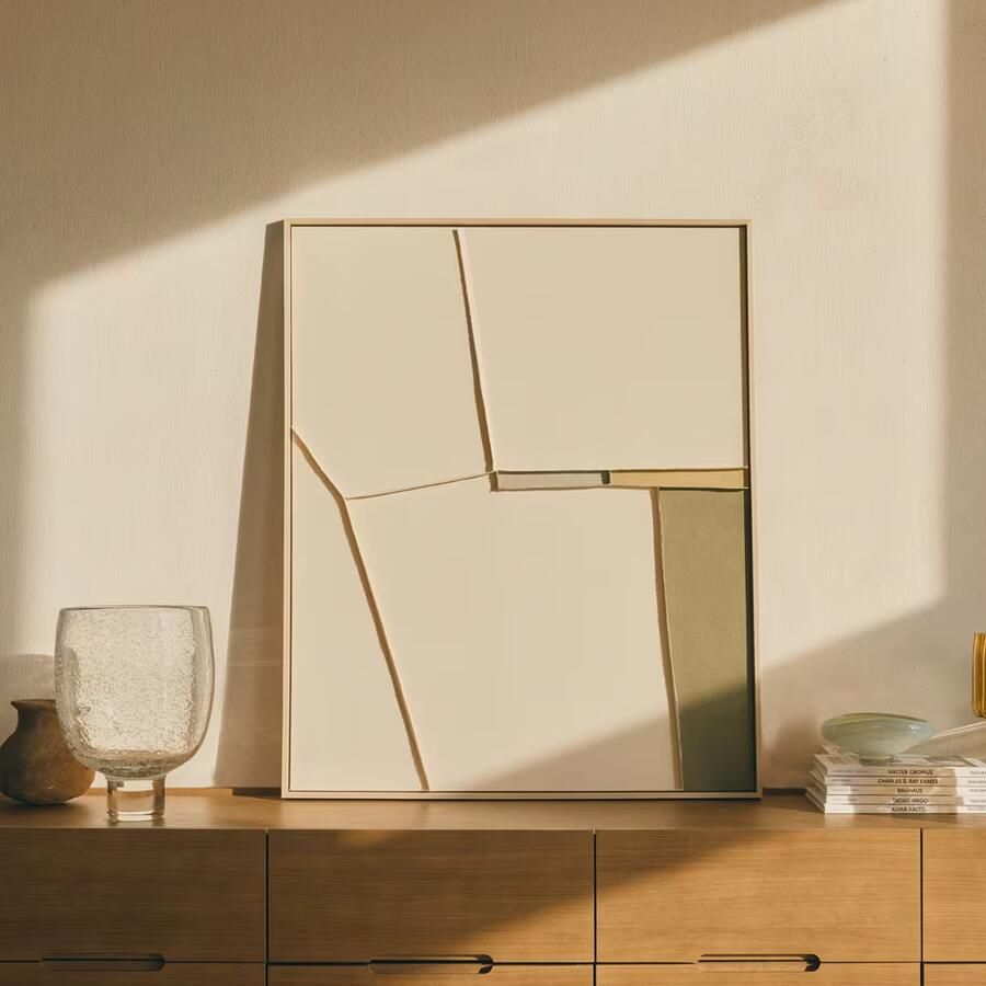 Kave Home Schilderij Deravia 100 x 80cm Beige