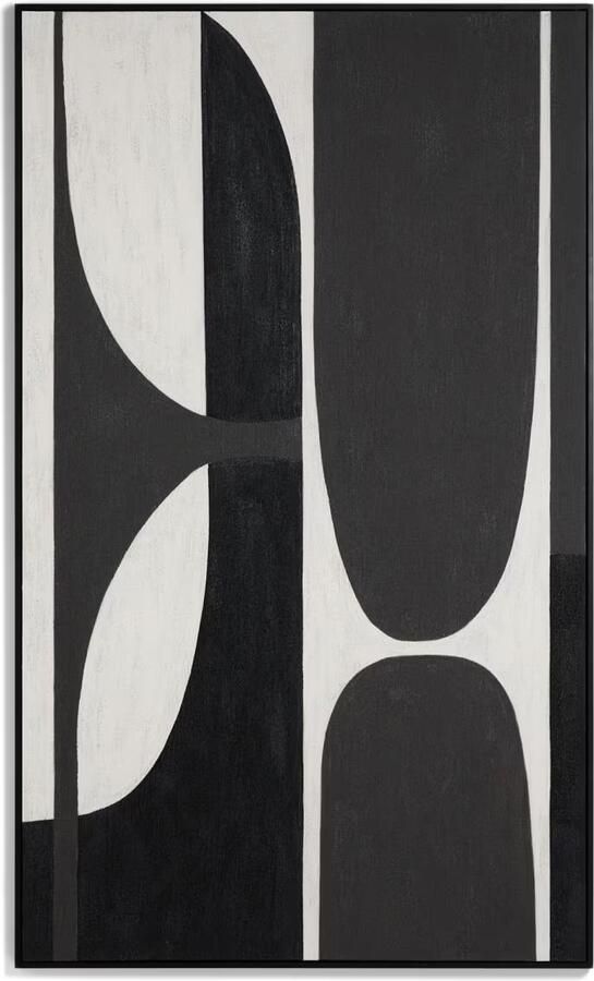 Kave Home Schilderij Onure 200 x 120cm Zwart