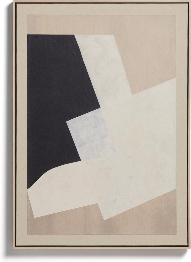Kave Home Schilderij Varo Papier & Linnen 50 x 70cm Beige