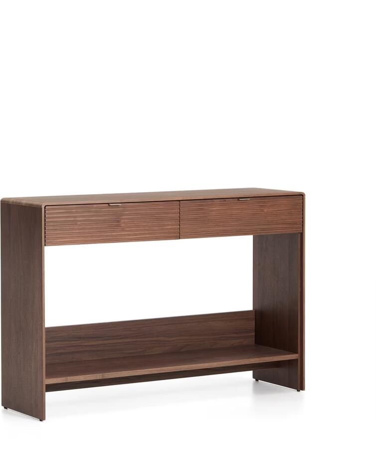 Kave Home Sidetable Norlen Walnootfineer 120cm Bruin