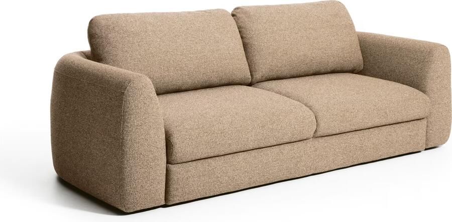 Kave Home Slaapbank Vera 240cm Structuurstof Lichtbruin