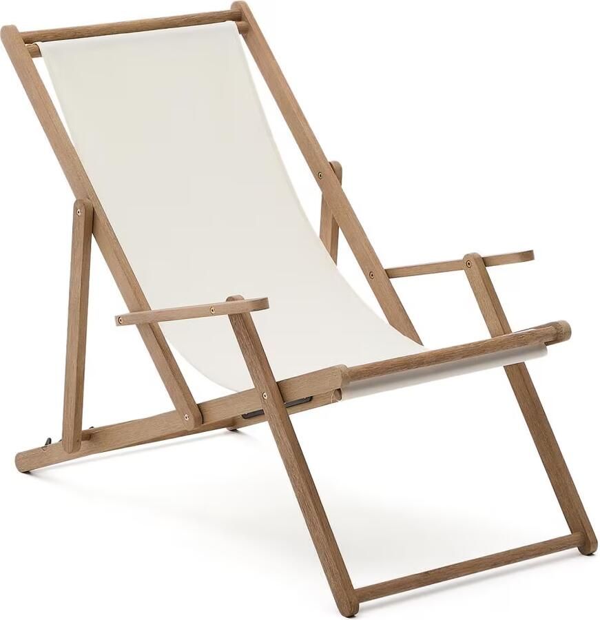 Kave Home Strandstoel Vilara Acaciahout Wit